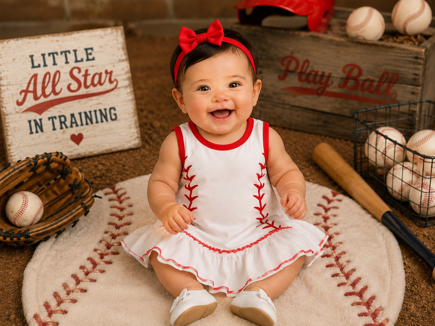 Baseball Ruffle Dress