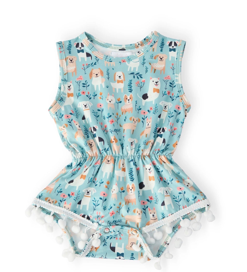 Furry Friends Pom Pom Romper