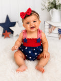Blue Star Smock Romper