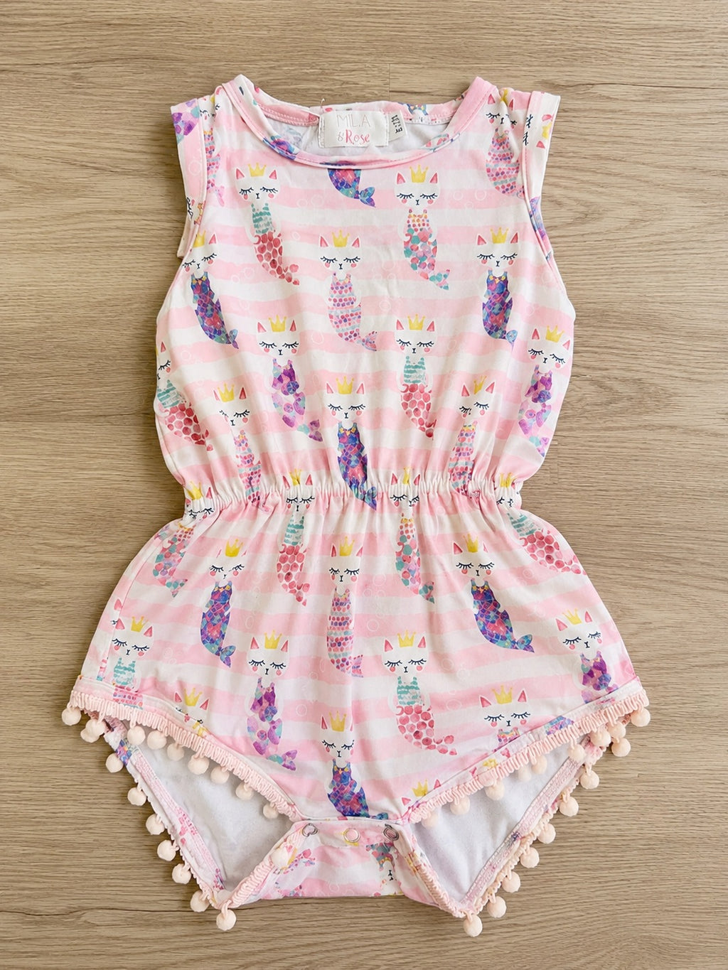 Purr-maid Pom Pom Romper