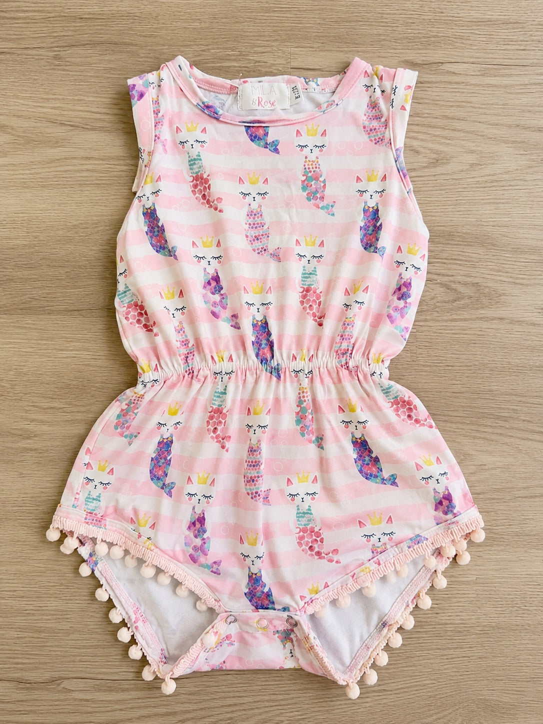 Purr-maid Pom Pom Romper