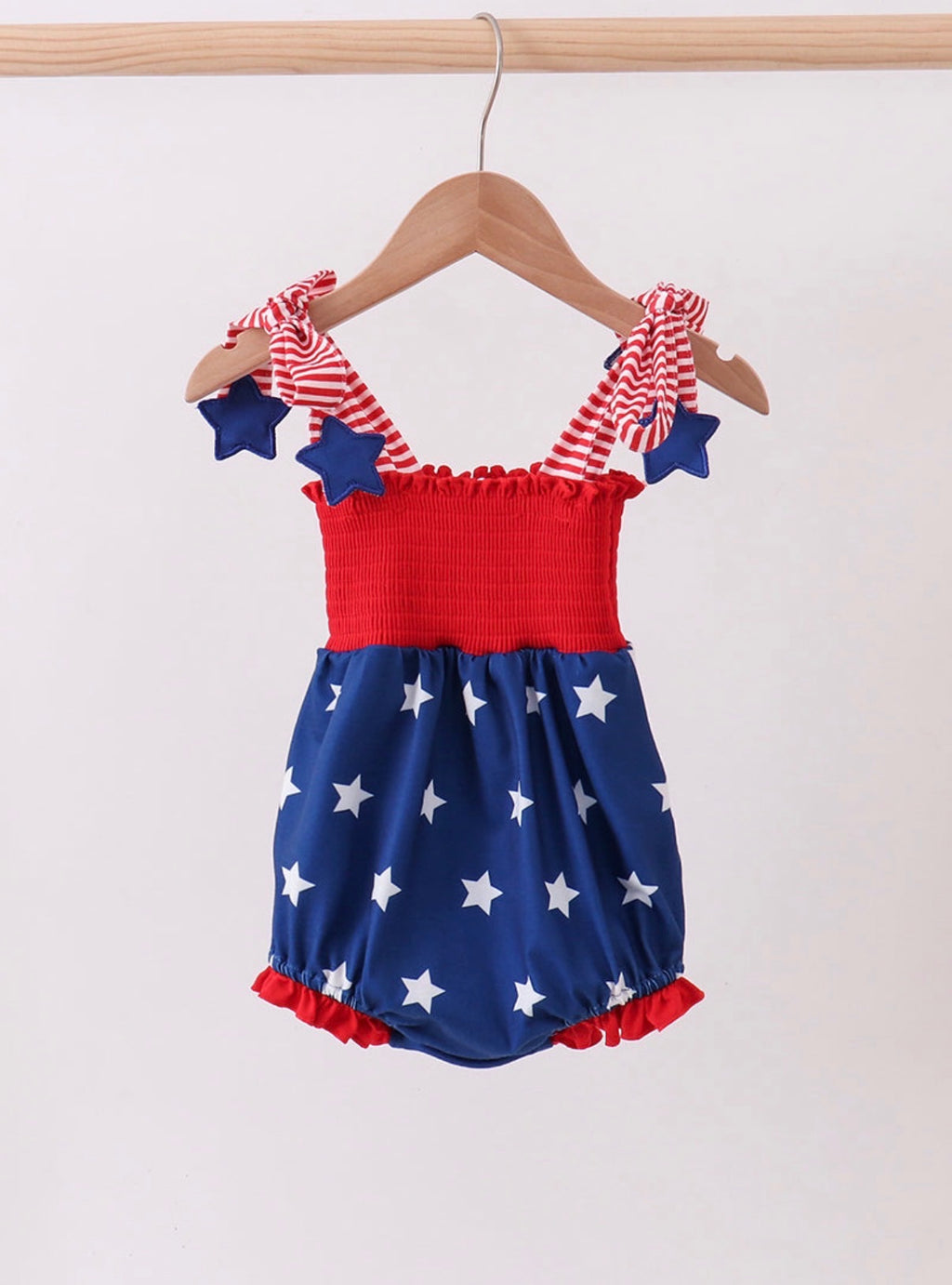 Blue Star Smock Romper