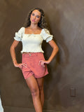 Front Pocket Mini Shorts