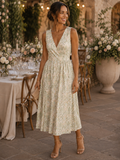 Sage Elegance Midi Dress 🌿✨