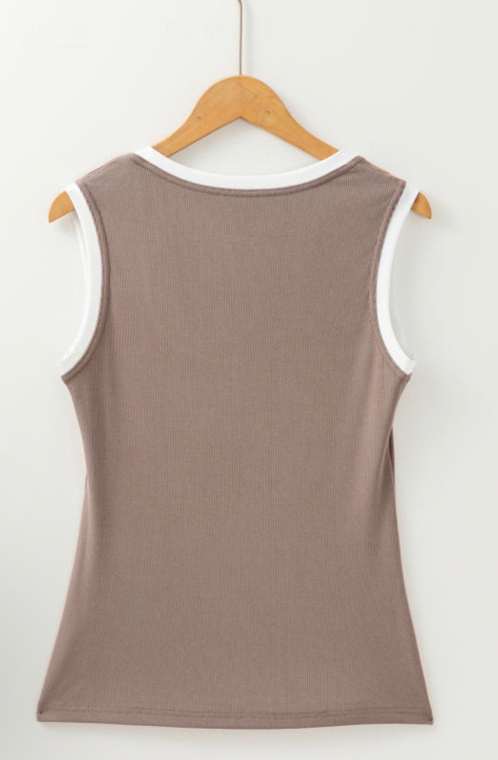 Light Brown Ribbed Tank