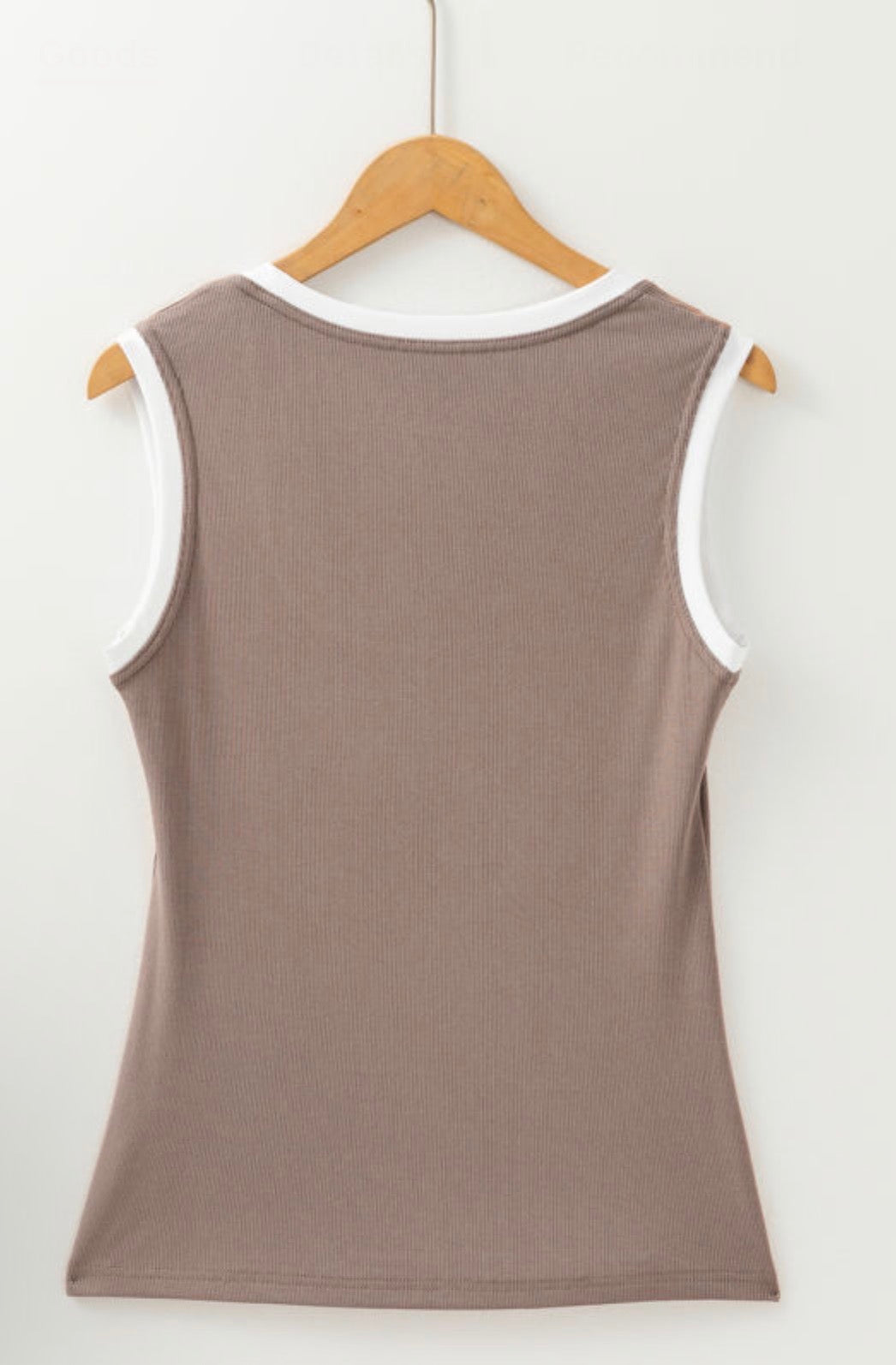 Light Brown Ribbed Tank