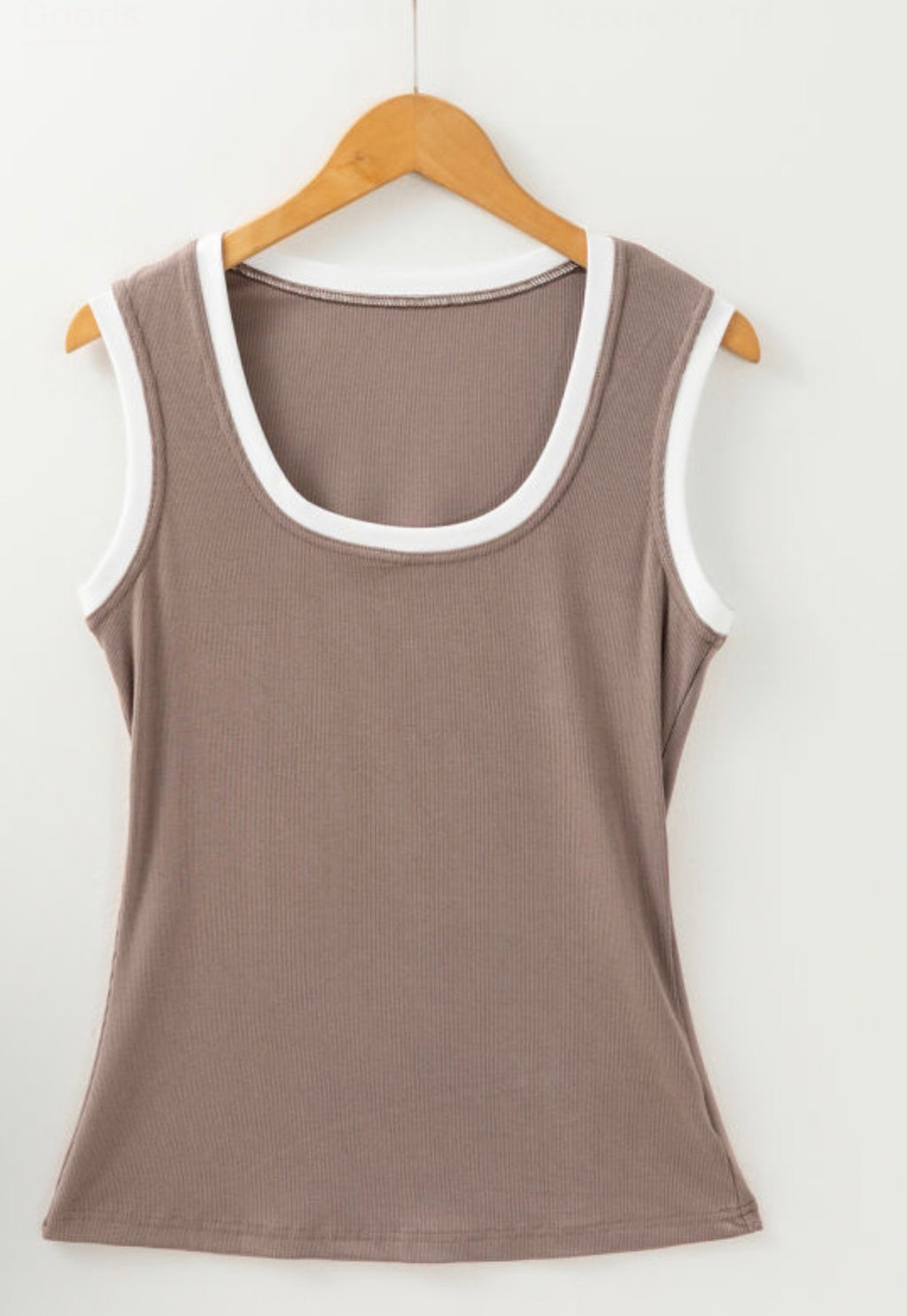 Light Brown Ribbed Tank