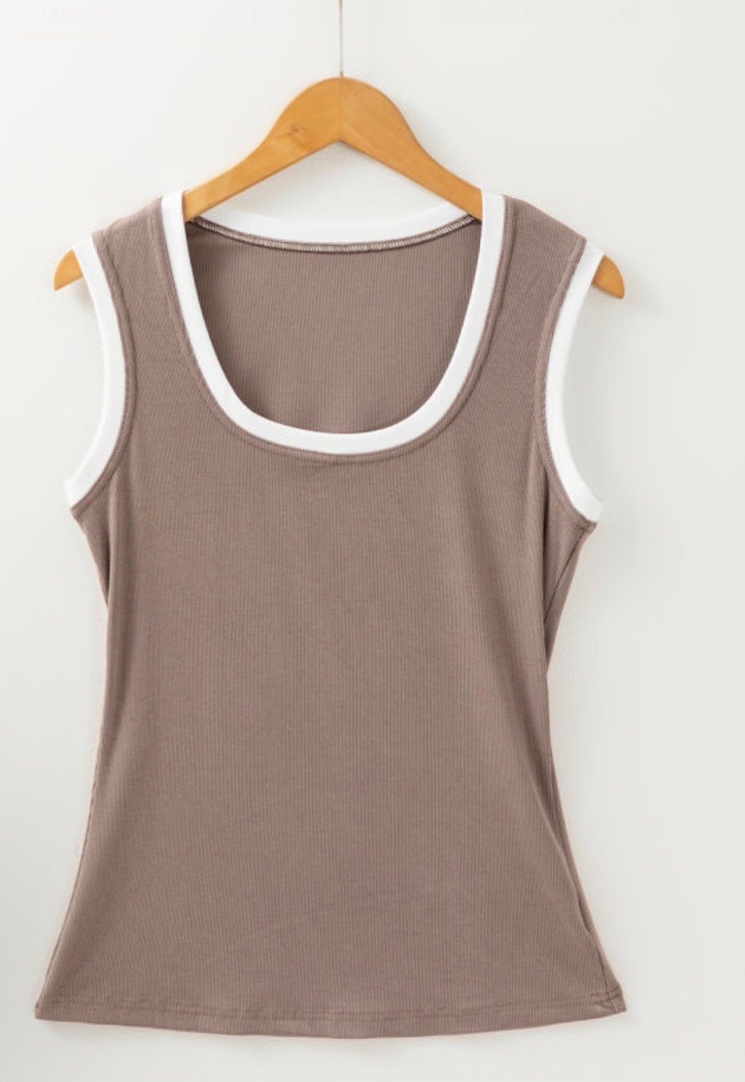 Light Brown Ribbed Tank