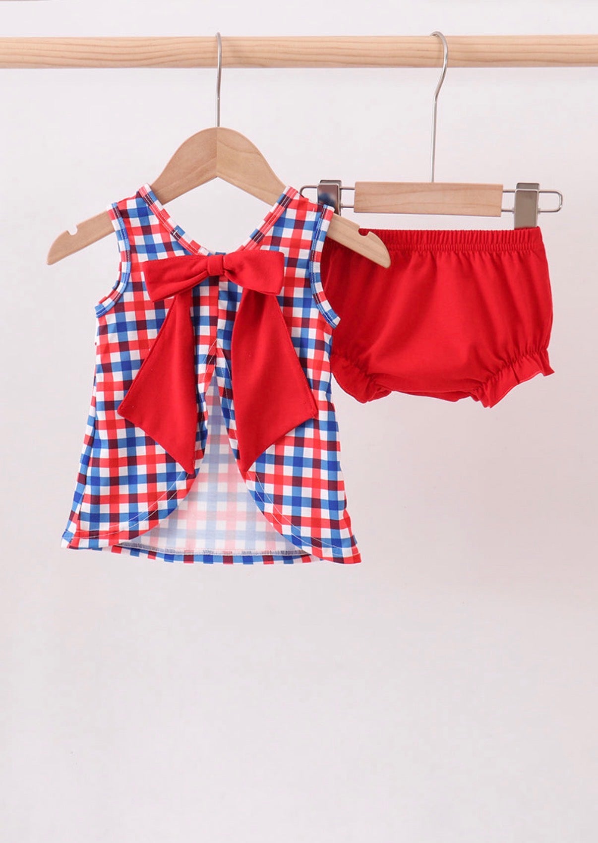 Puppy Gingham Bloomer Set