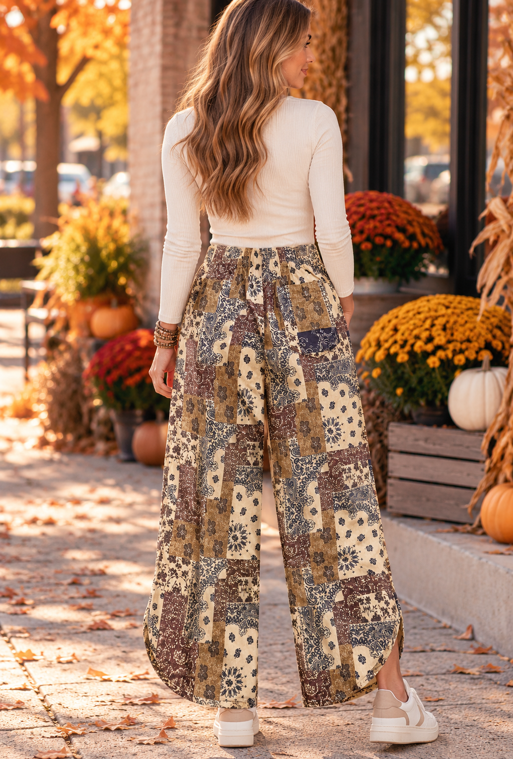 🍂 Patchwork Paisley Tulip Pants