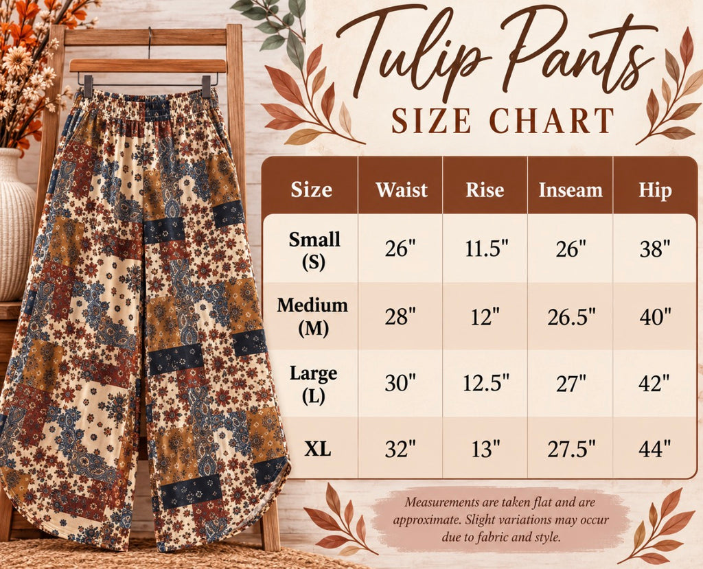 🍂 Patchwork Paisley Tulip Pants