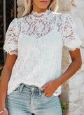 White Lace Top with Tank Top