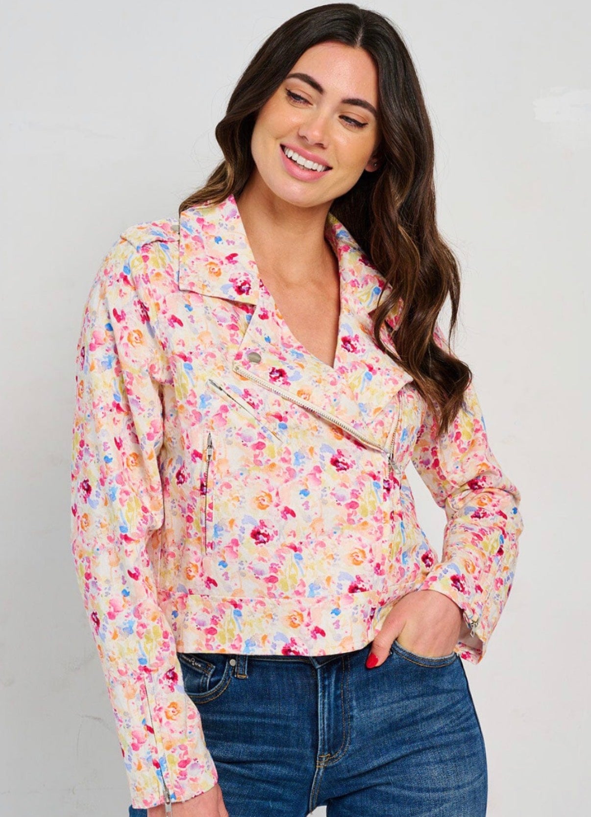 Long Sleeve Floral Jacket