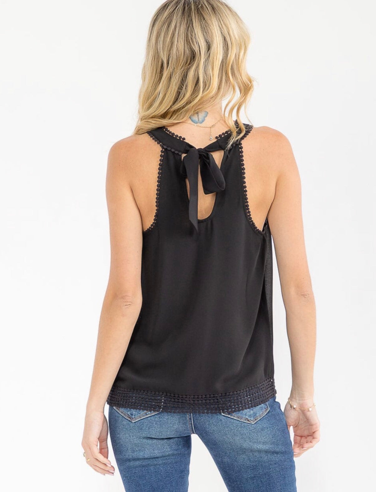 Women’s Sleeveless Back Tie Tank