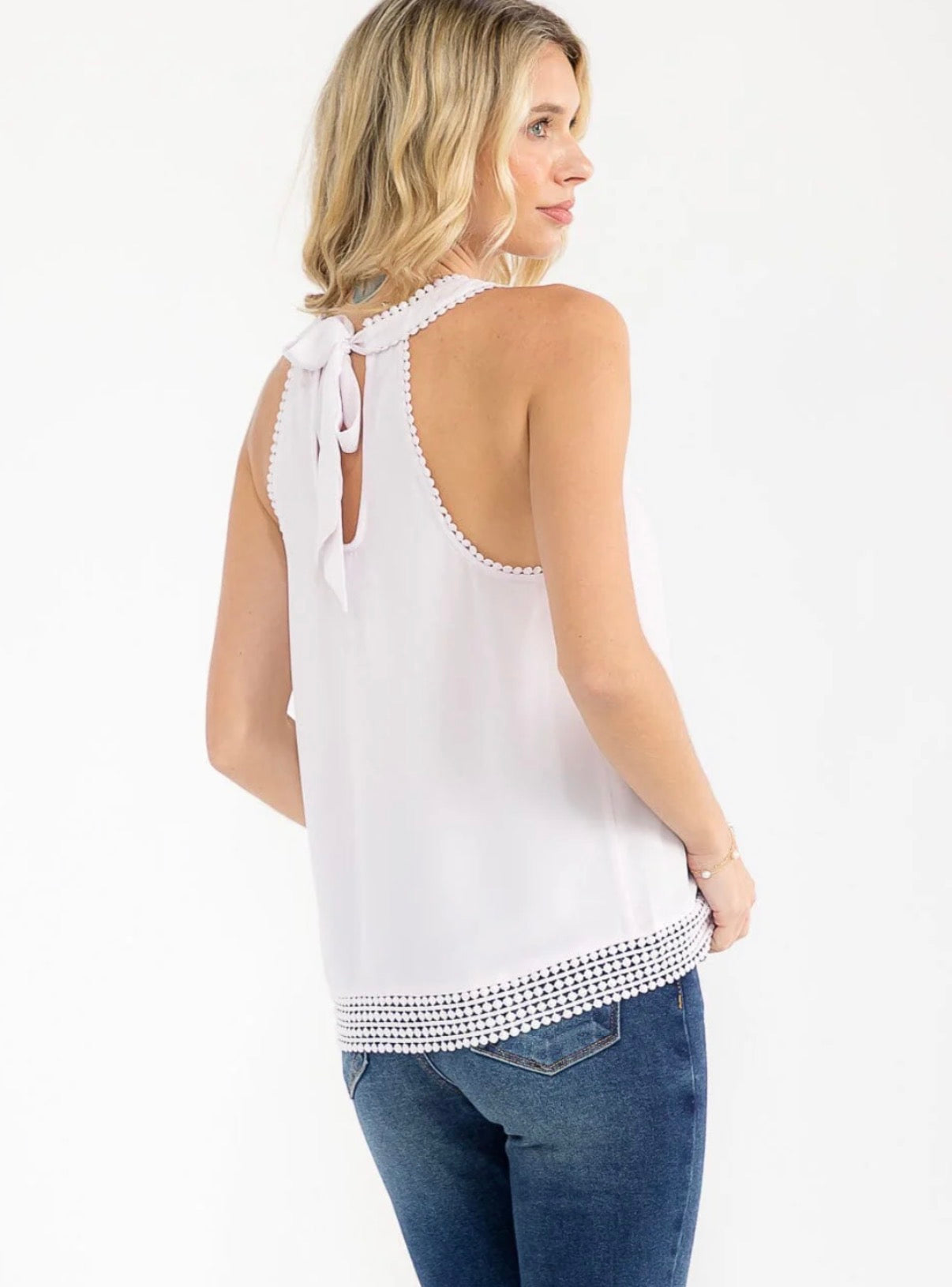 Women’s Sleeveless Back Tie Tank