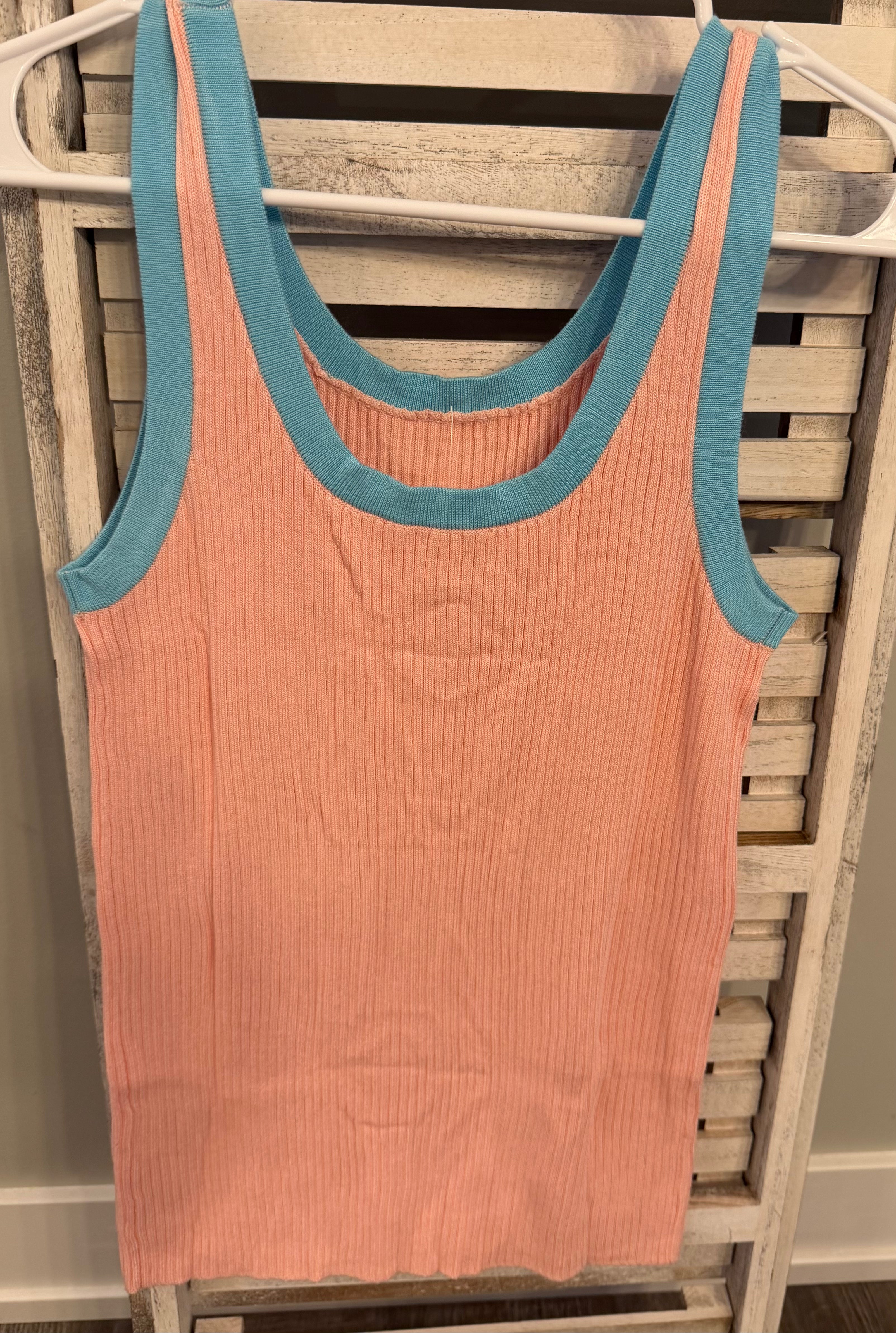 Colorblock Ribbed Tank Top