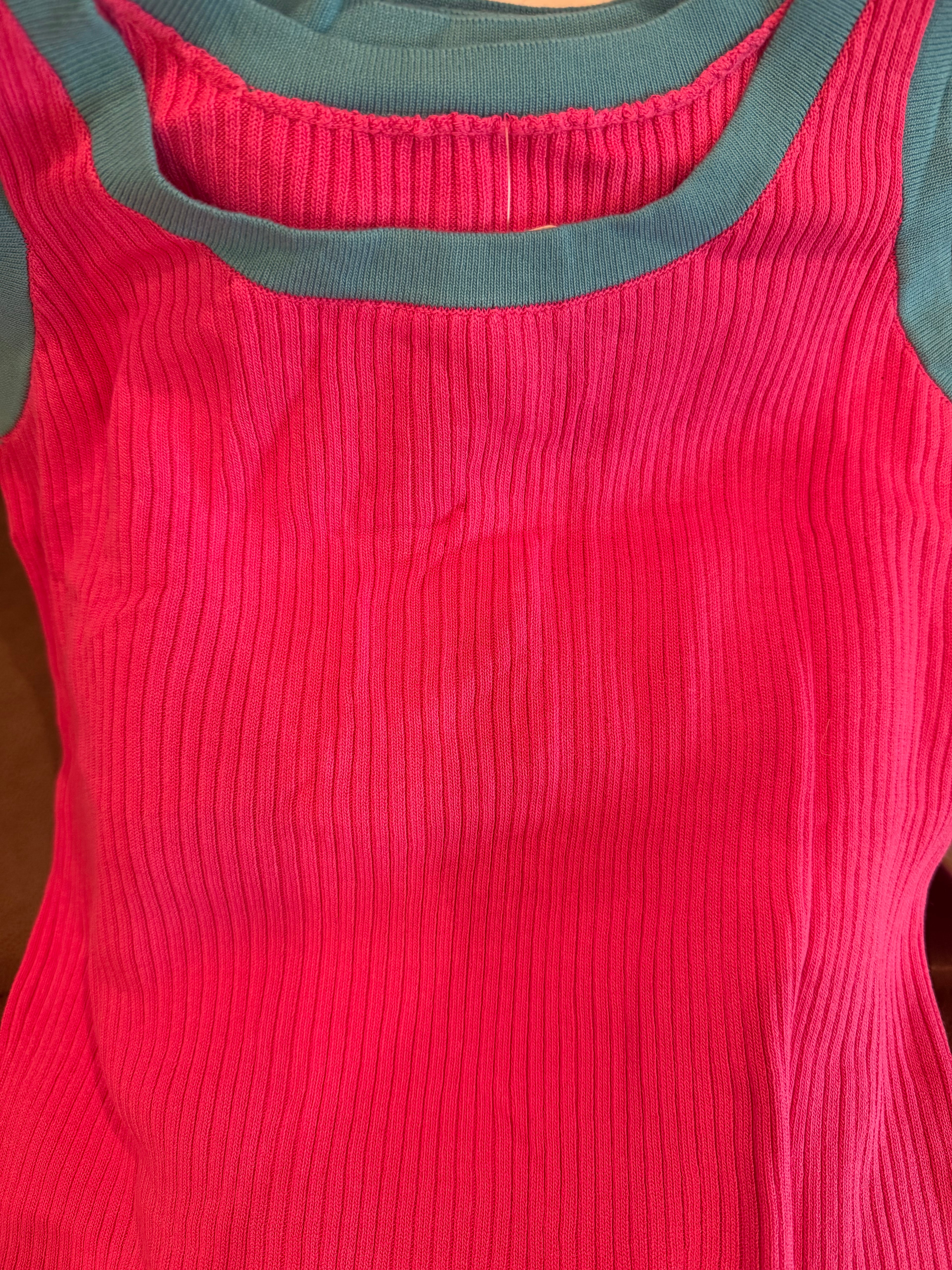 Colorblock Ribbed Tank Top