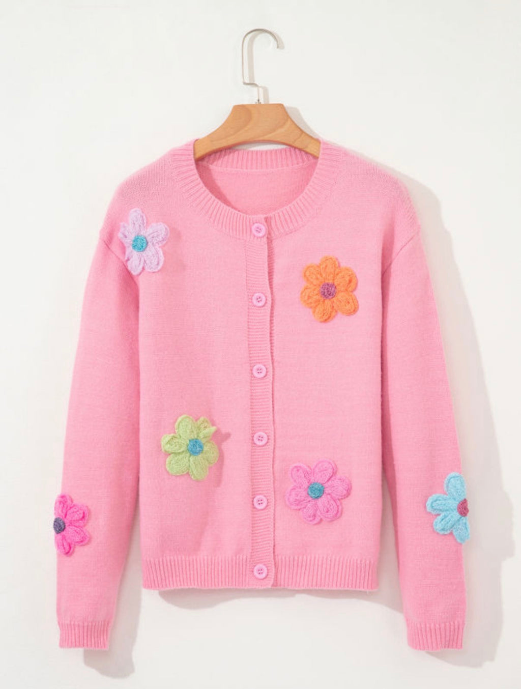 Floral Pattern Button Up Cardigan