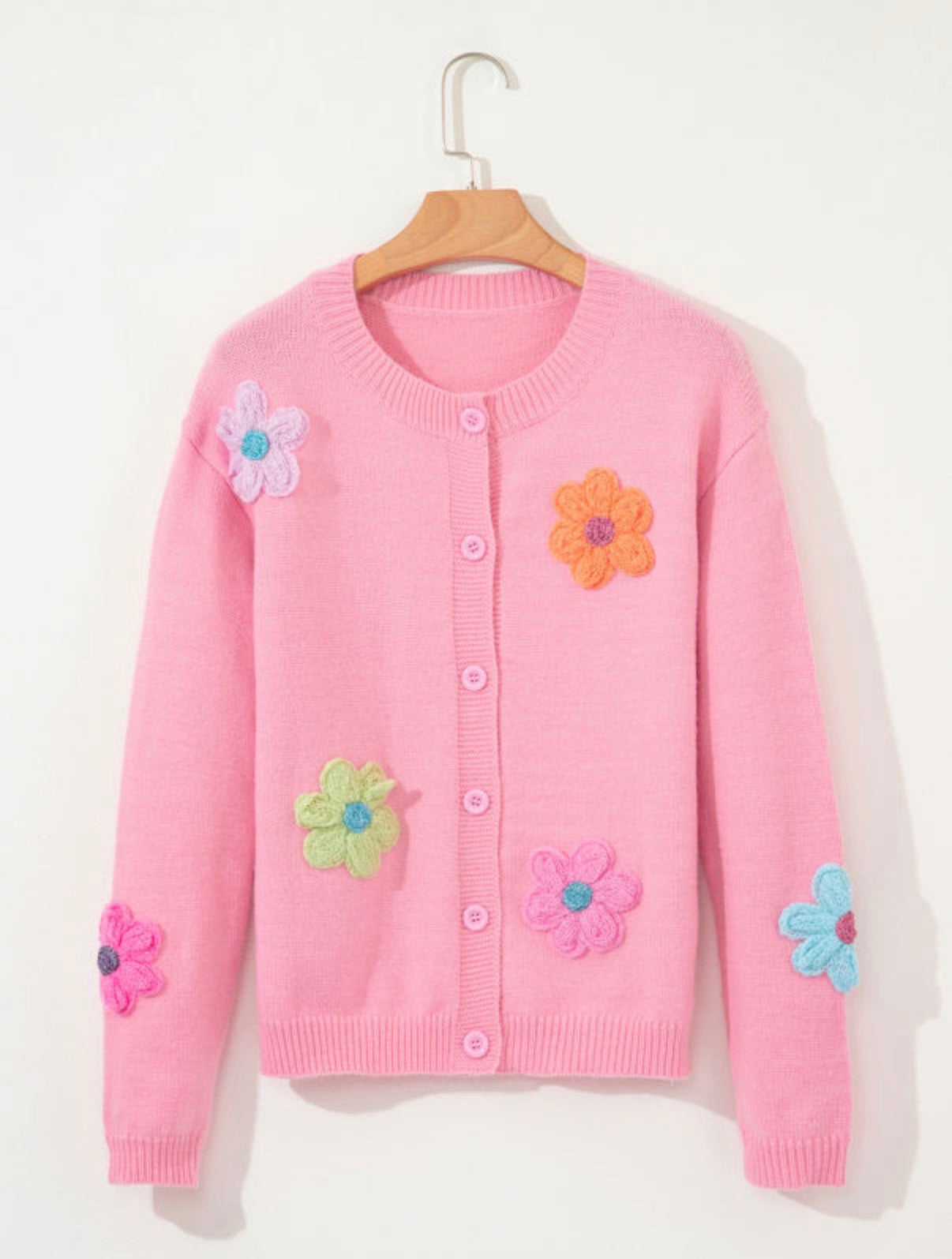 Floral Pattern Button Up Cardigan