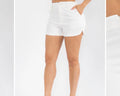 White Denim Mini Shorts