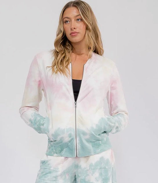Tie Dye Zipper Jacket