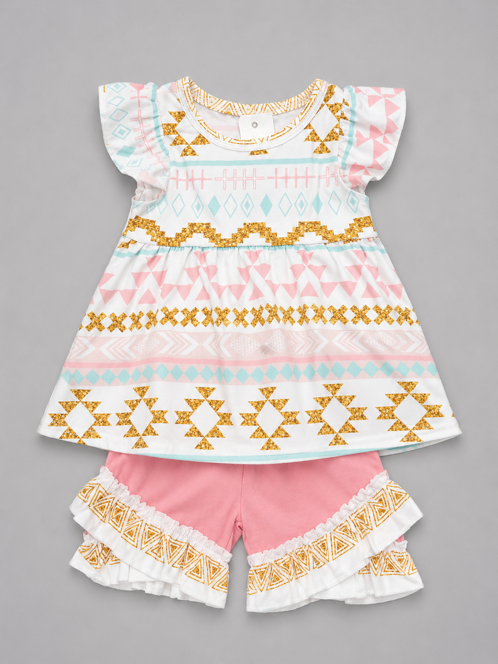 Aztec Baby Girl Short Outfit
