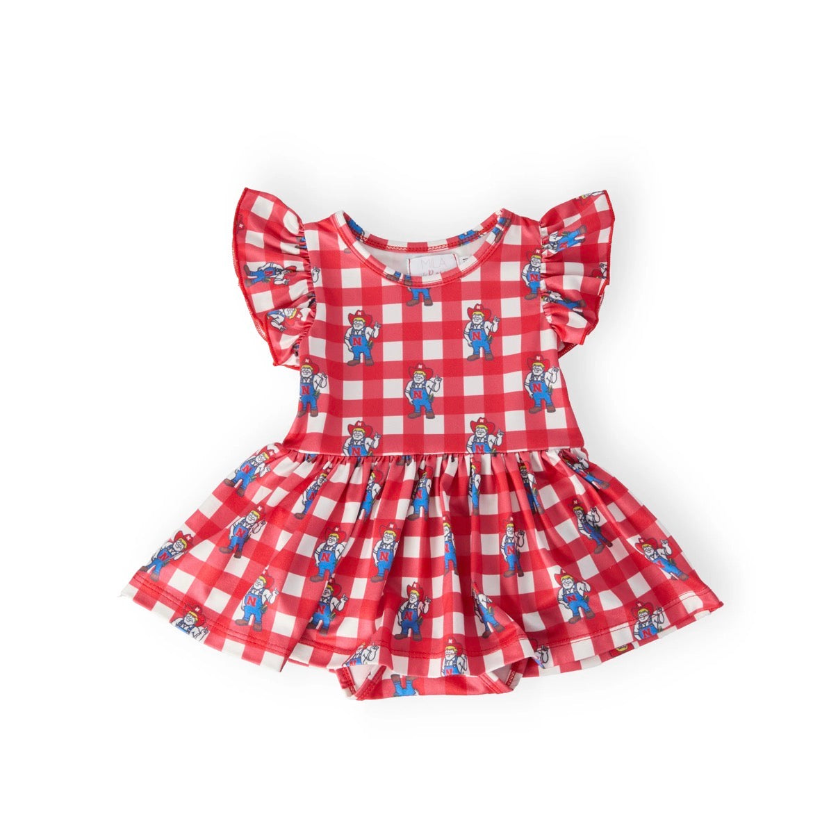 Husker Baby Checker Dress