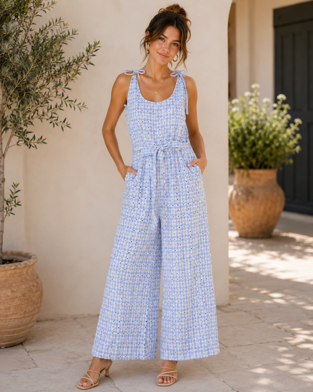 Blue Skies Wide-Leg Romper