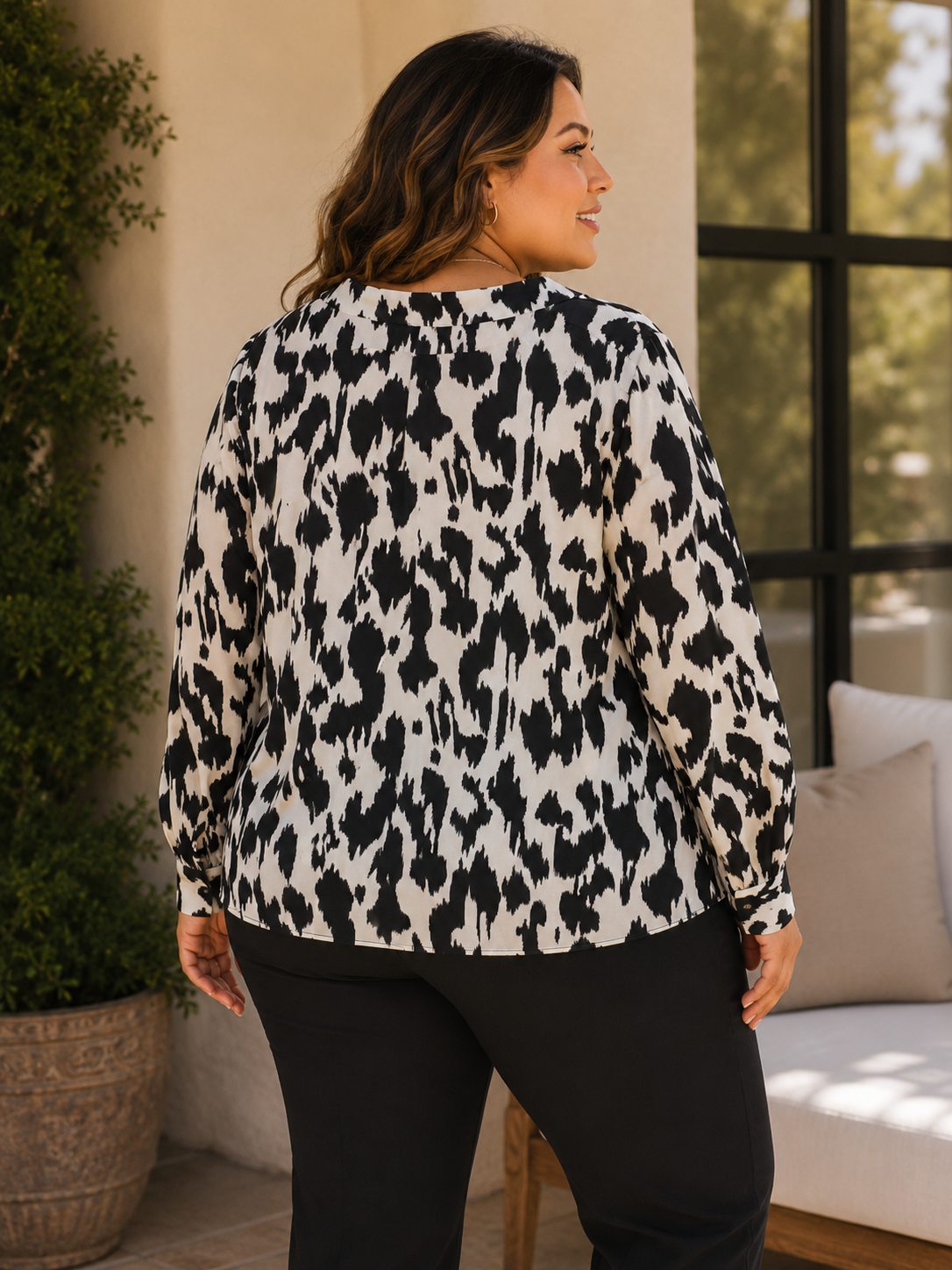 Midnight Muse Printed Blouse