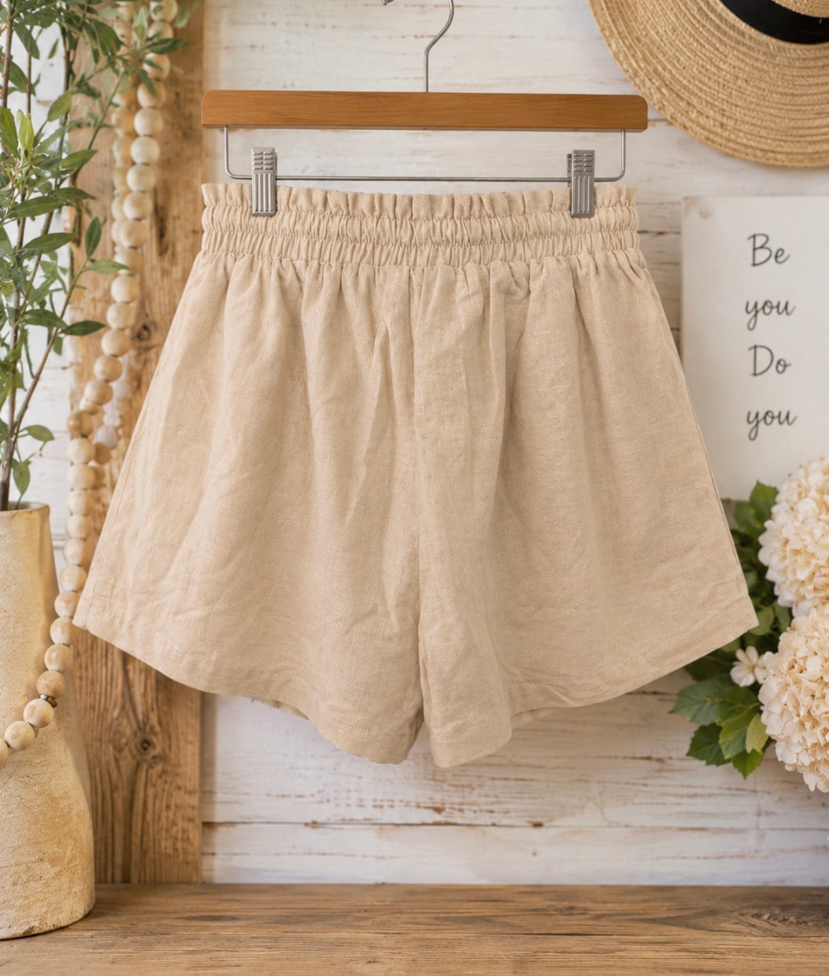Sand Linen Shorts