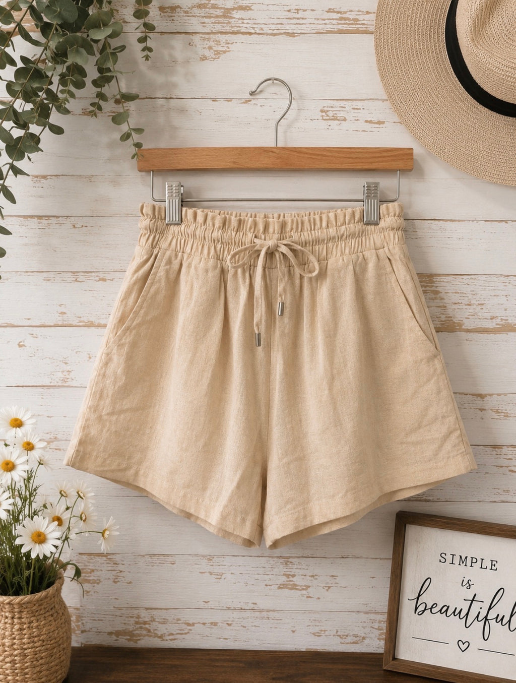 Sand Linen Shorts