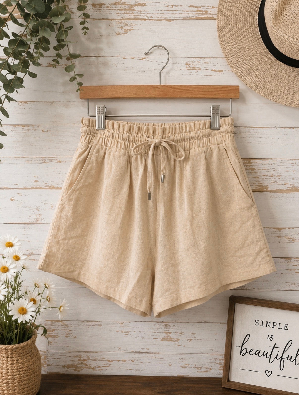 Sand Linen Shorts
