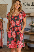 Floral Dress with Built-In Shorts