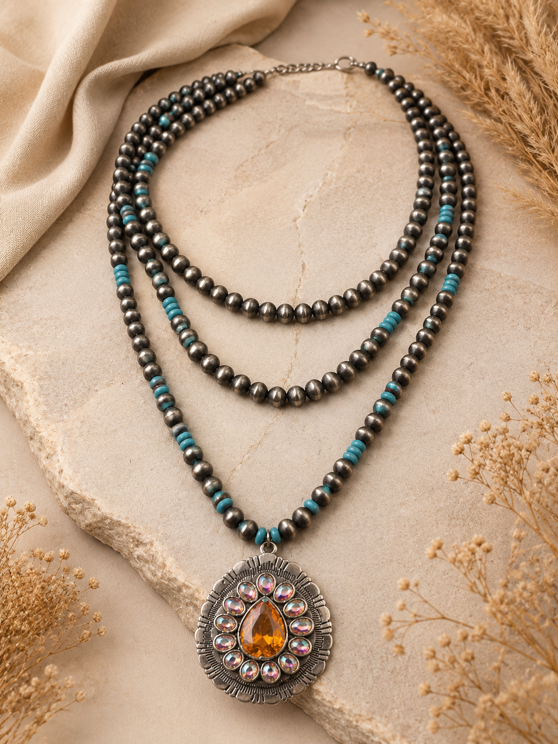 Desert Sunset Statement Necklace
