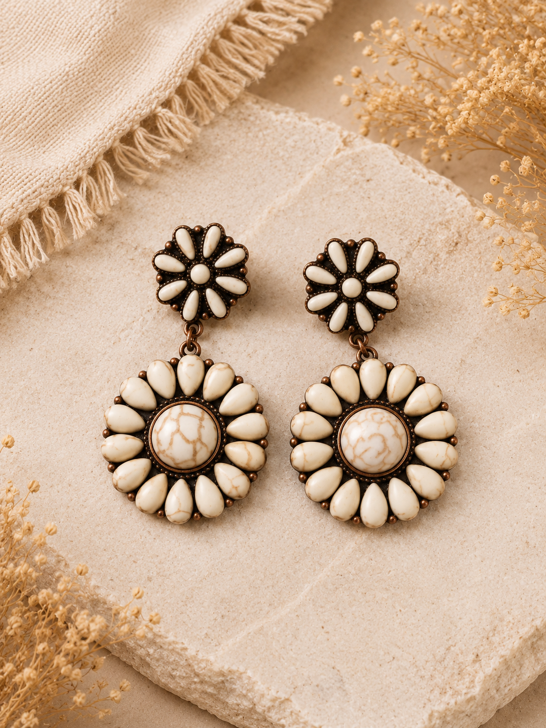 Ivory Prairie Bloom Earrings