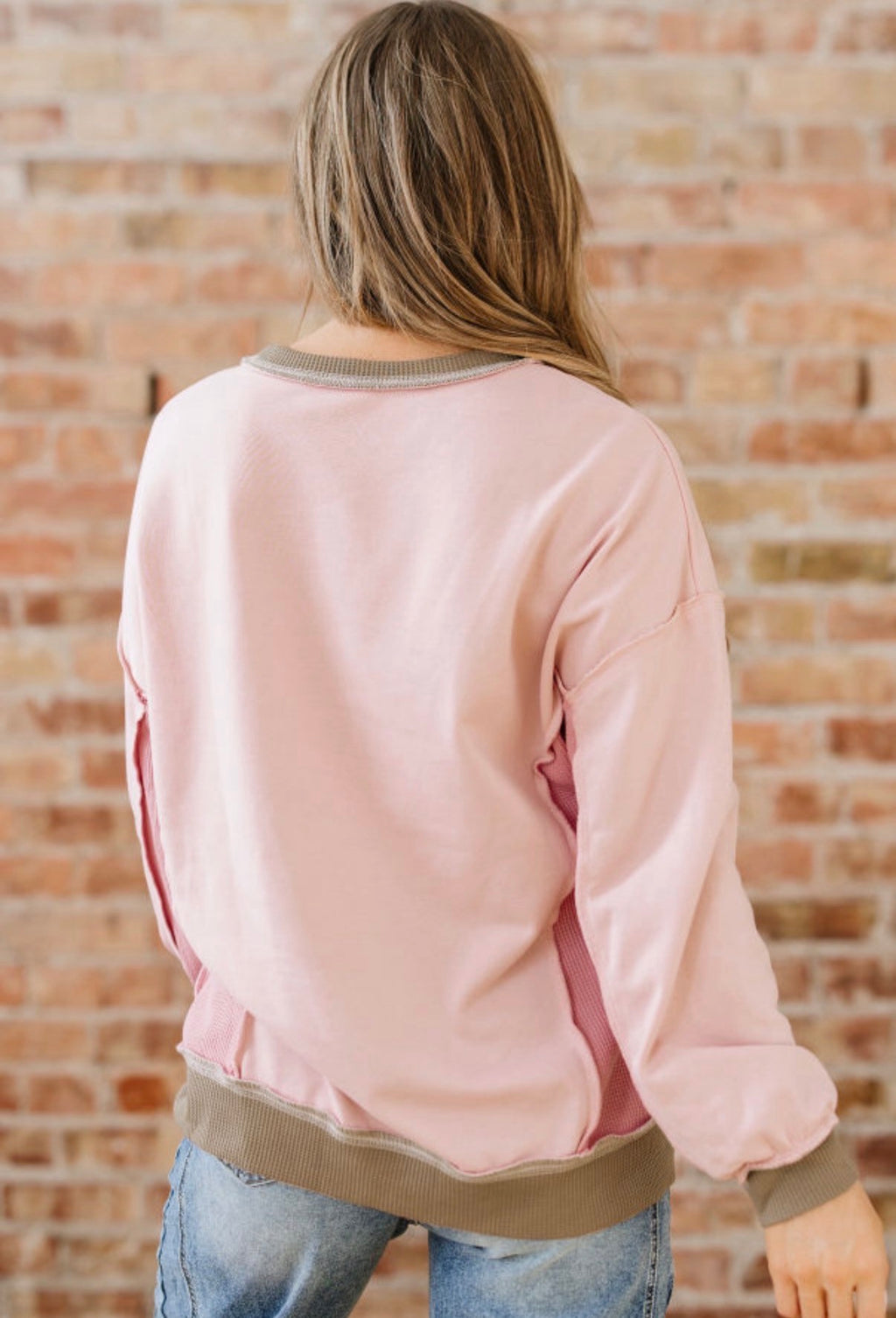 Blush Colorblock Pullover