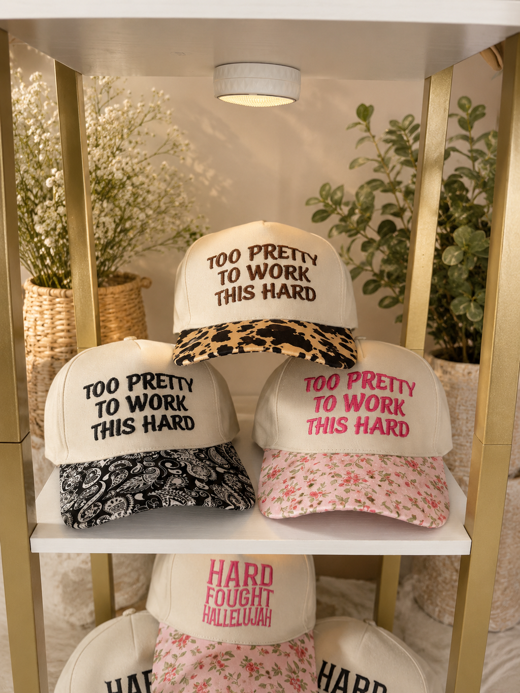 Too Pretty To Work This Hard Trucker Hat