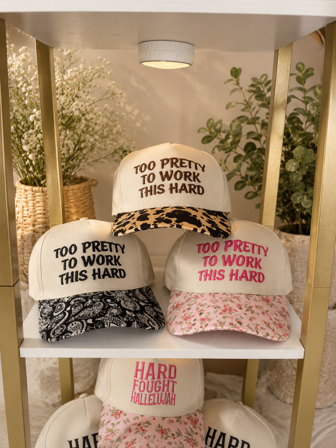 Too Pretty To Work This Hard Trucker Hat