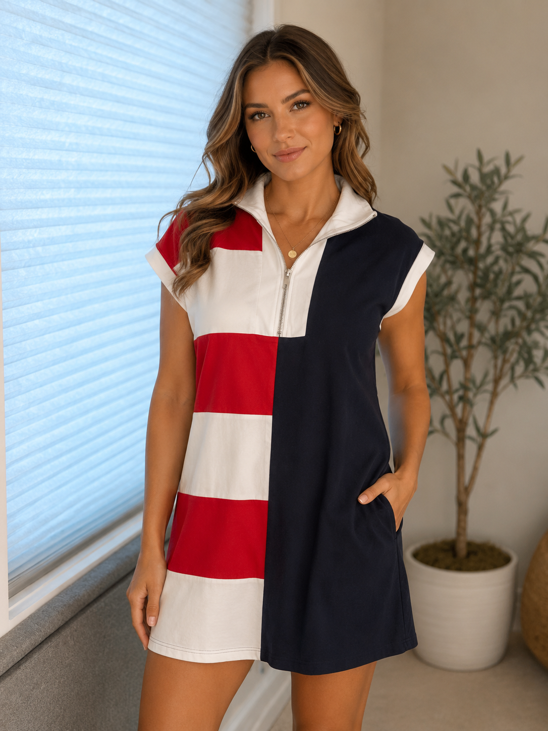 Patriotic Colorblock Dress