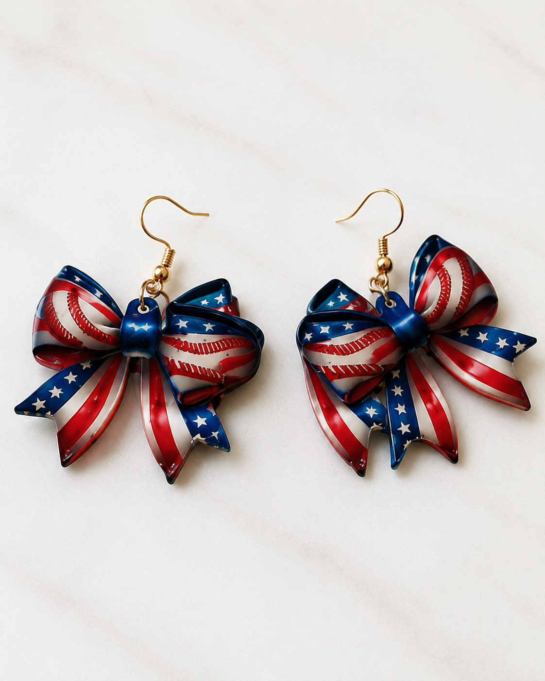 Patriotic Bow Earrings