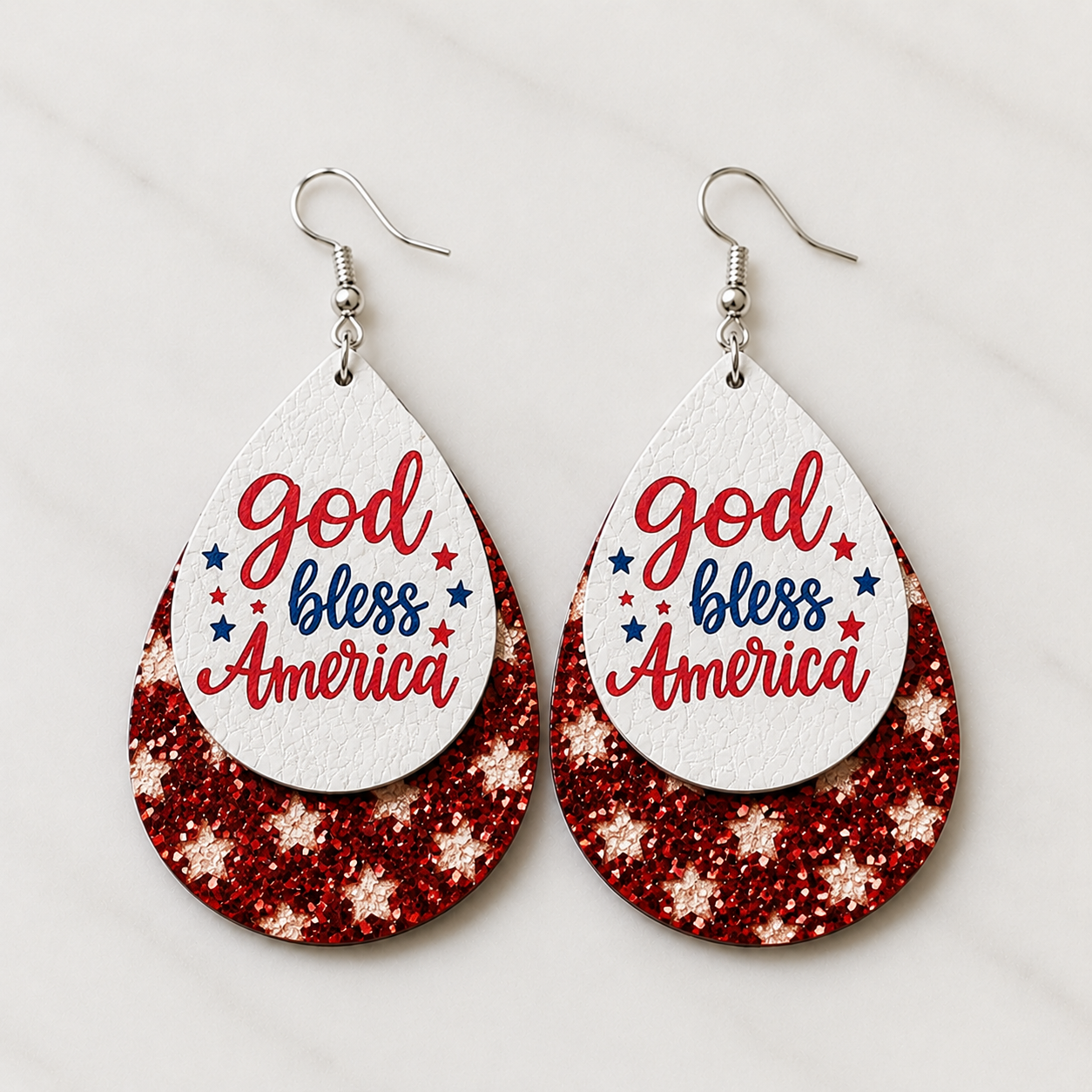 Red 4th of July Earrings
