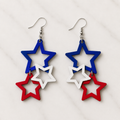 Patriotic Wood Earrings