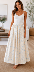 Coastal Bloom Maxi Skirt