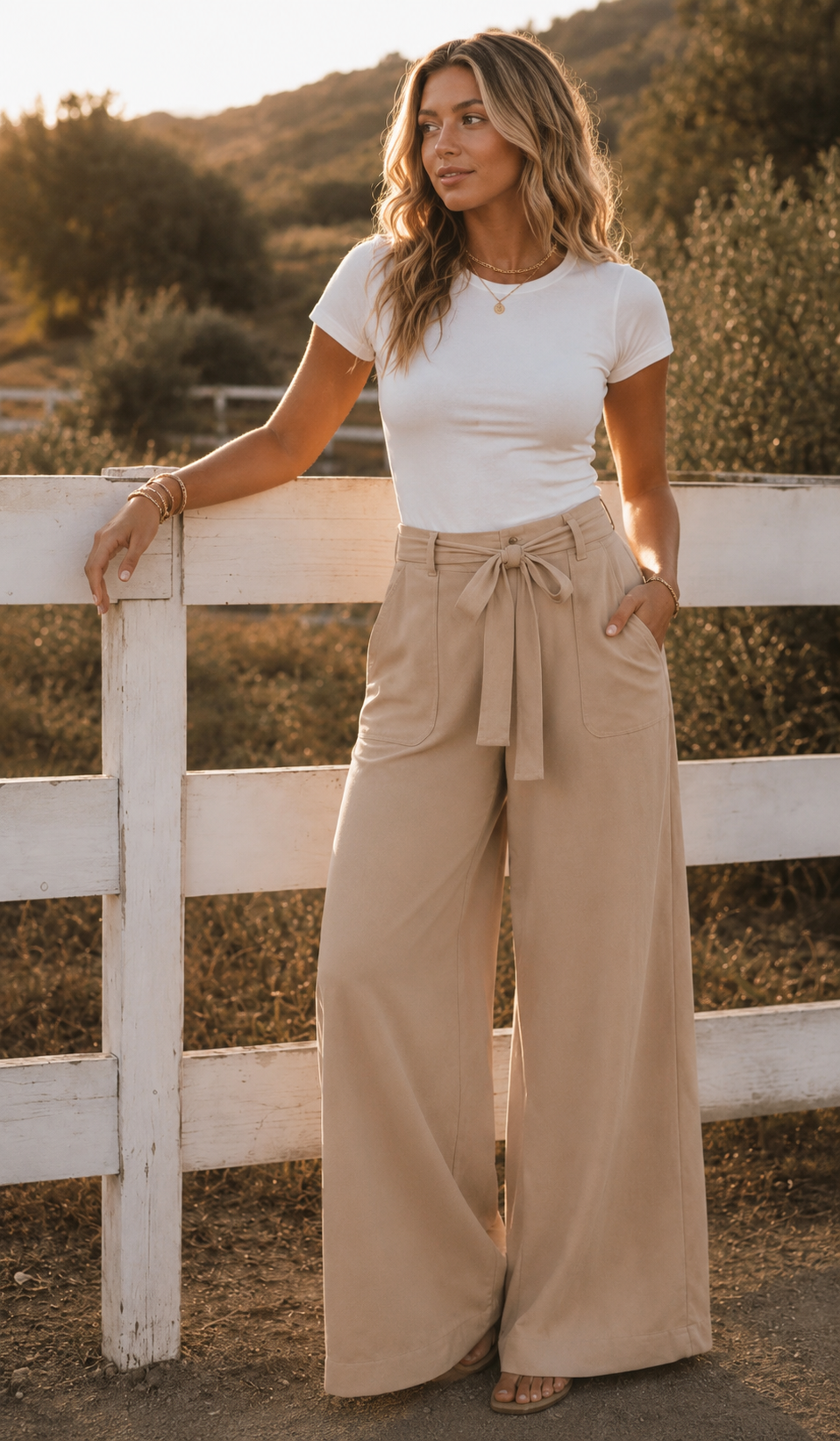 Wide Leg Linen Pants