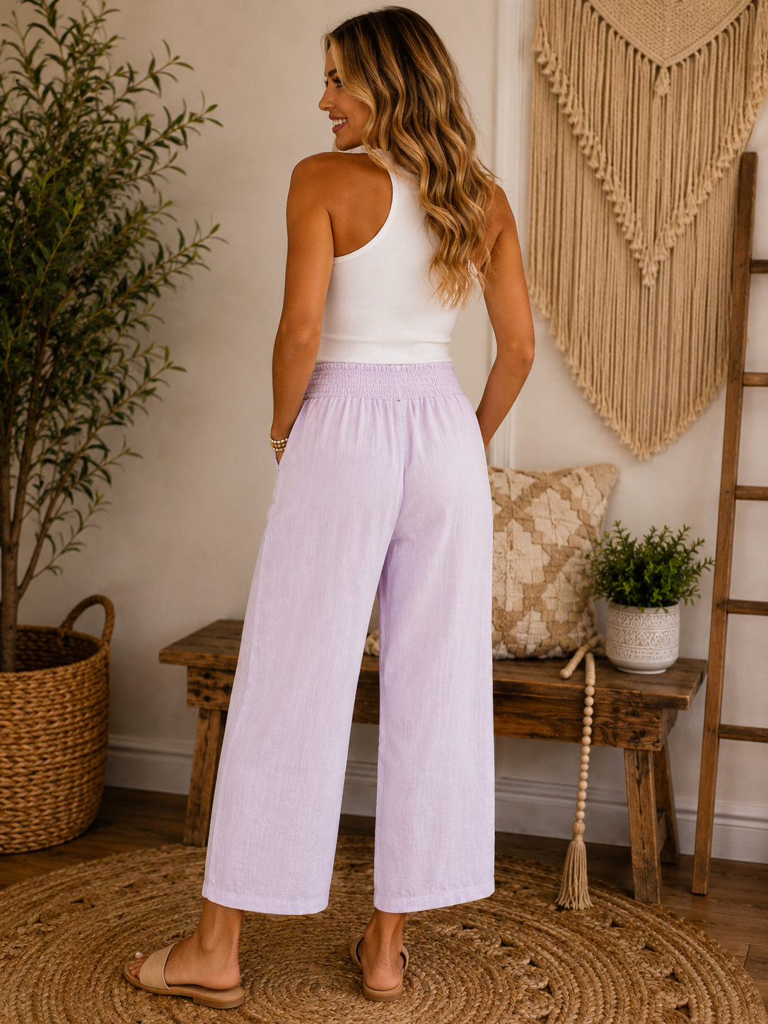 Lavender Breeze Wide Leg Pants