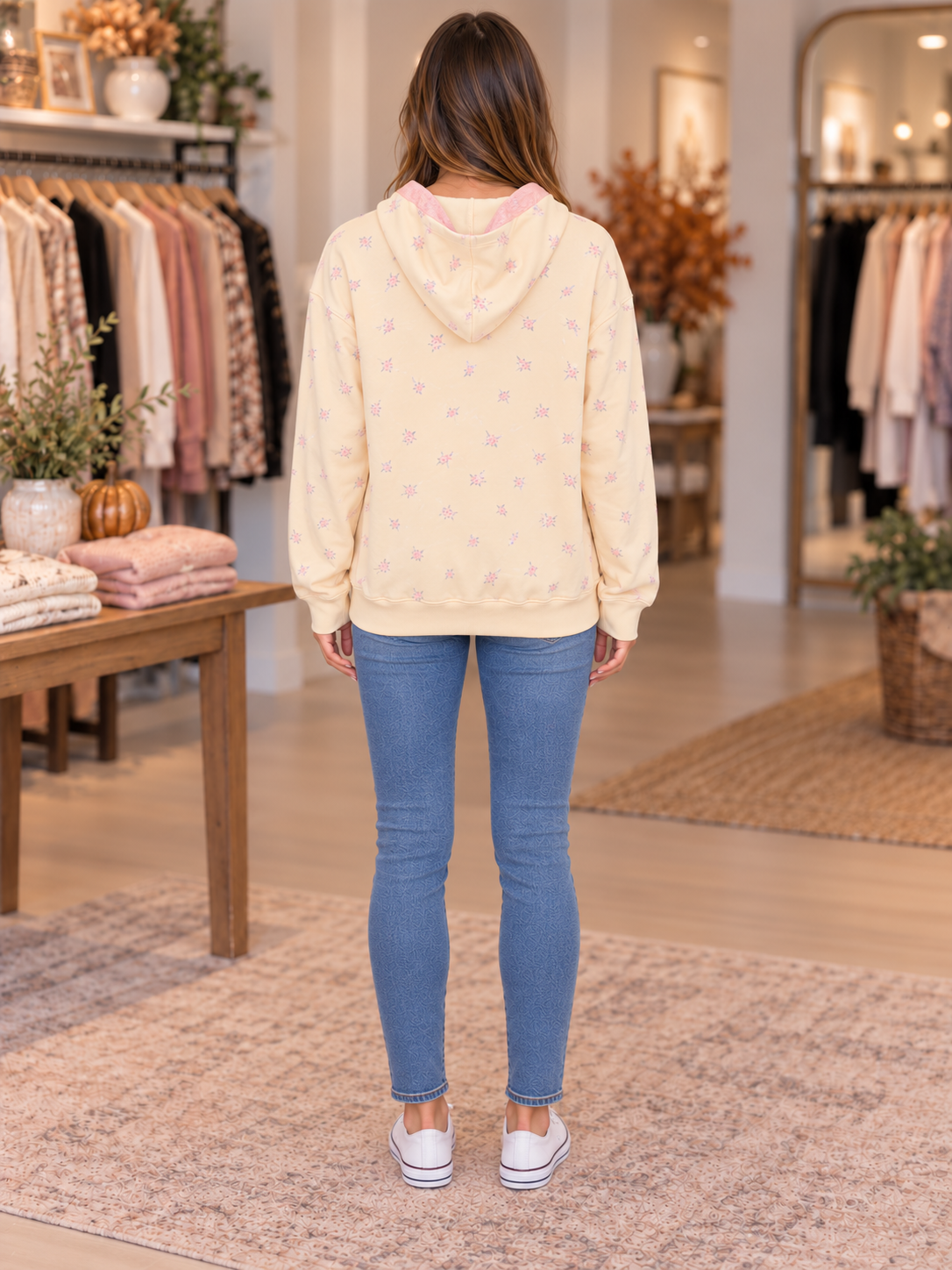 Sweet Meadow Floral Hoodie