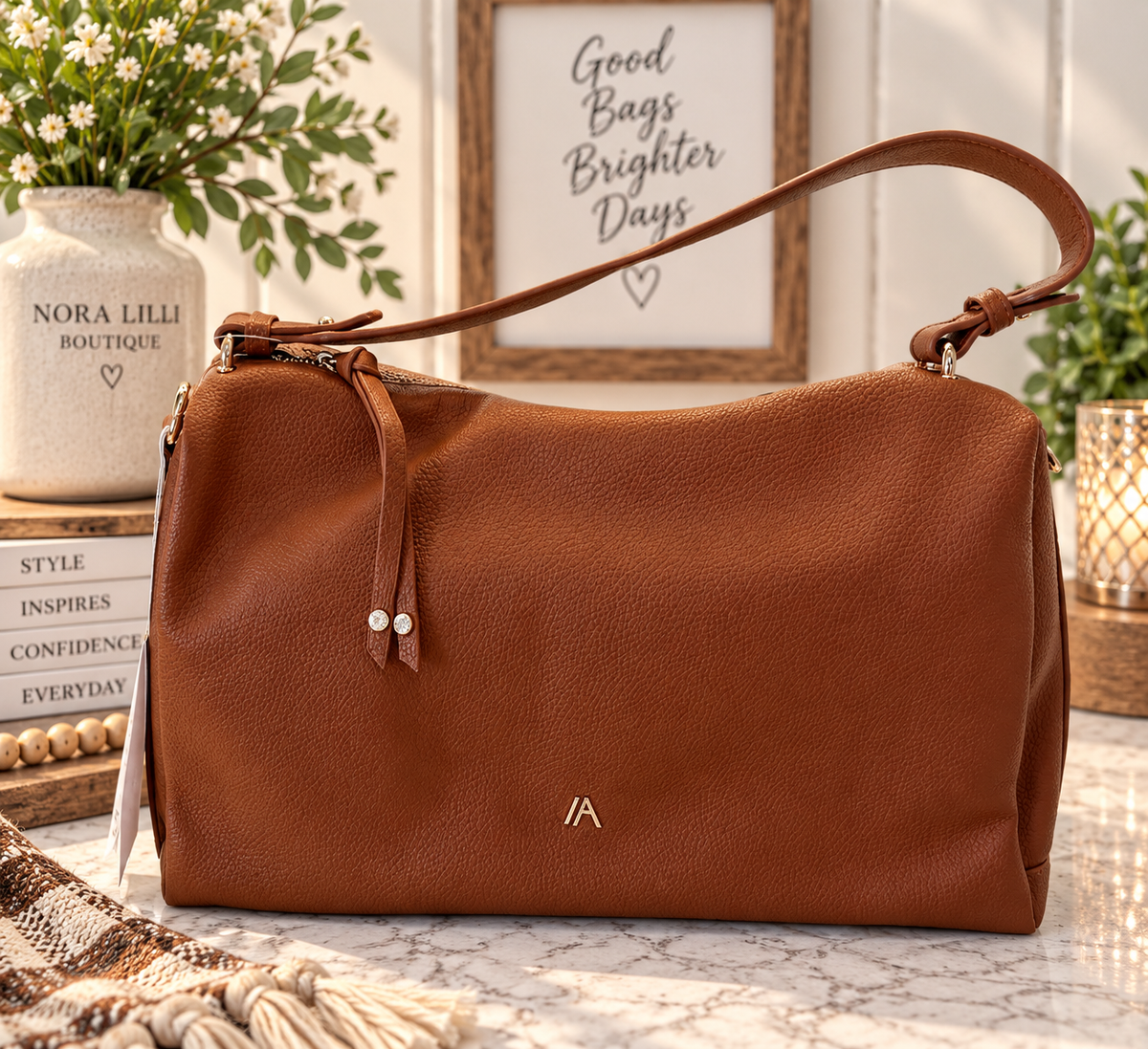 🤎 Everyday Cognac Shoulder Bag