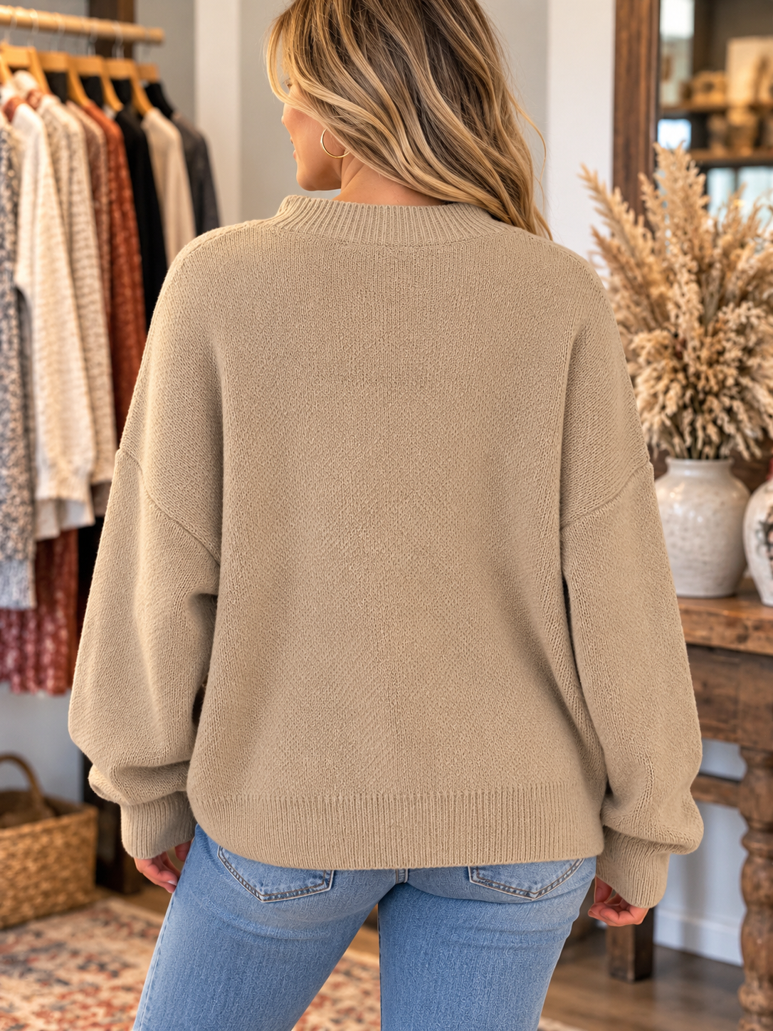 Abstract Bloom Knit Sweater