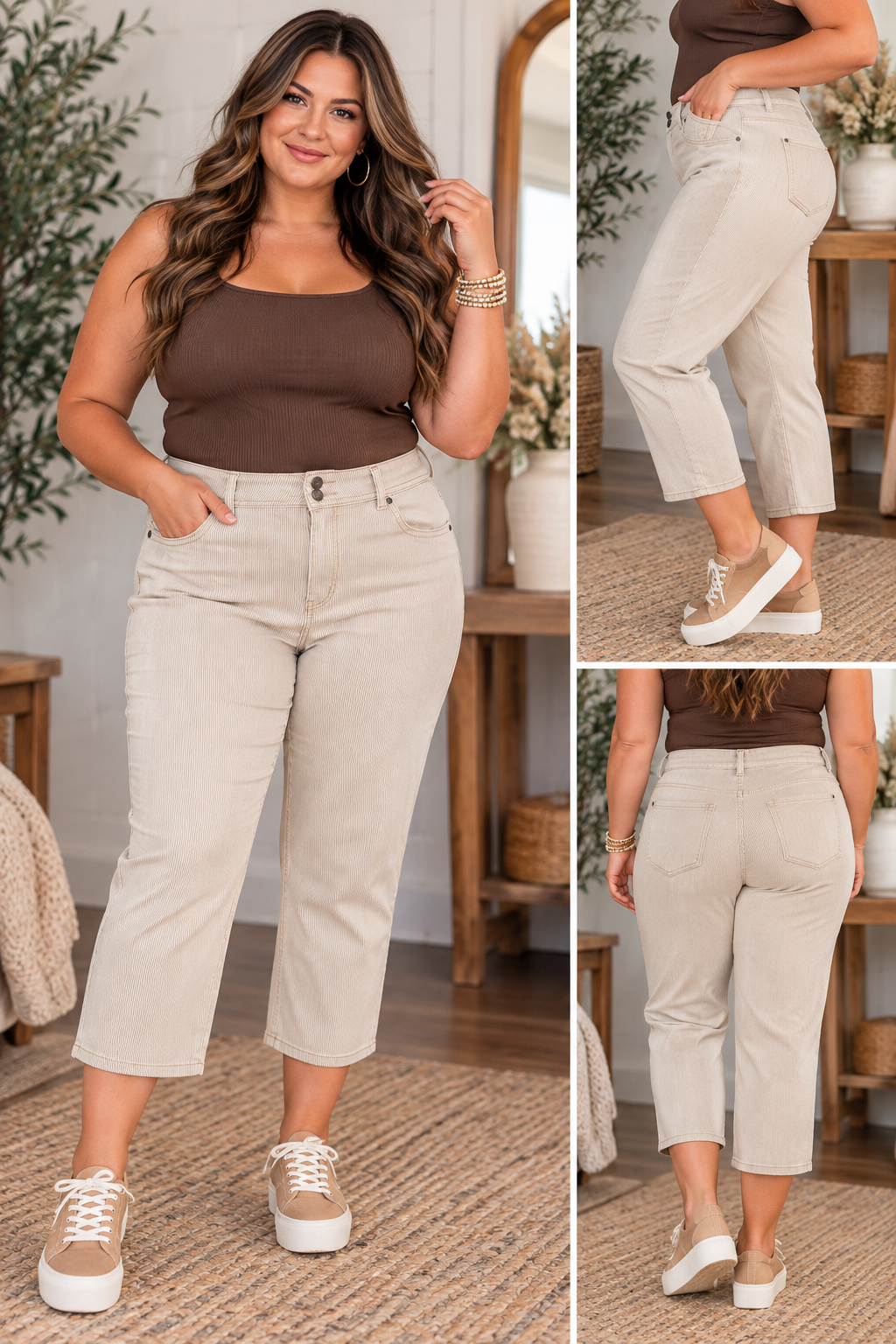 Classic Neutral Cropped Pants 🤎