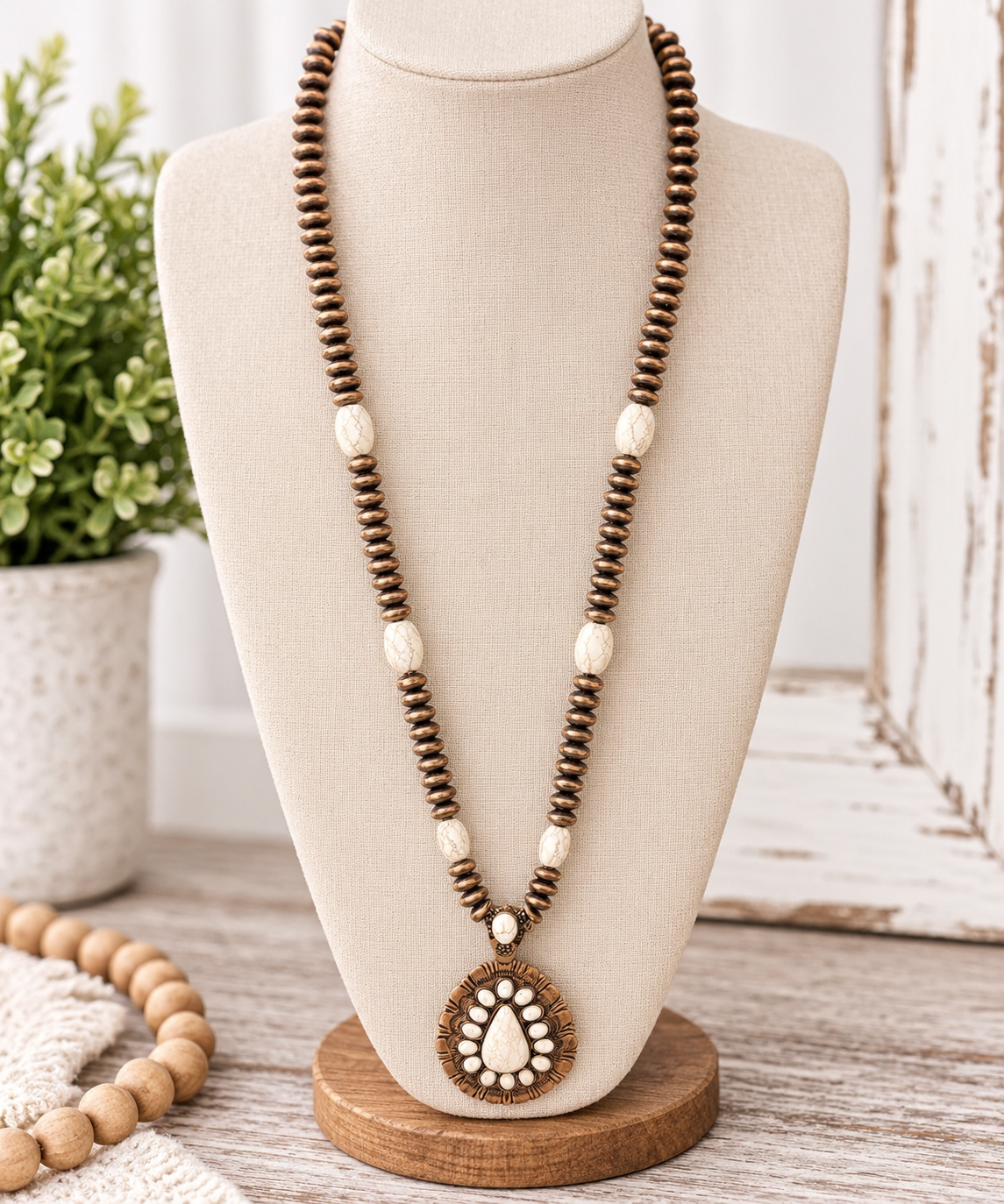 Desert Rose Western Pendant Necklace